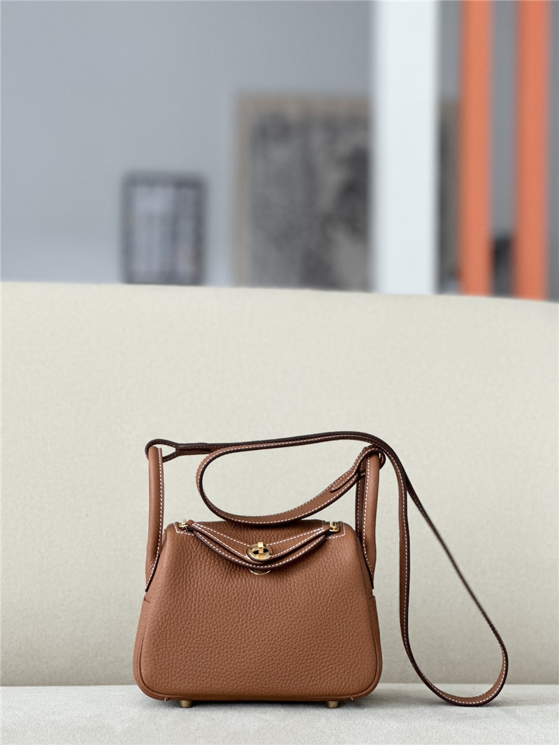 H**me5 mini lindy bag brown