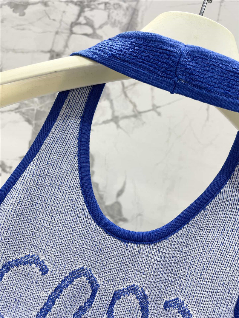 L0ew* logo jacquard halterneck vest