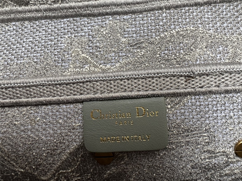 D10r grey embroidered denim saddle bag