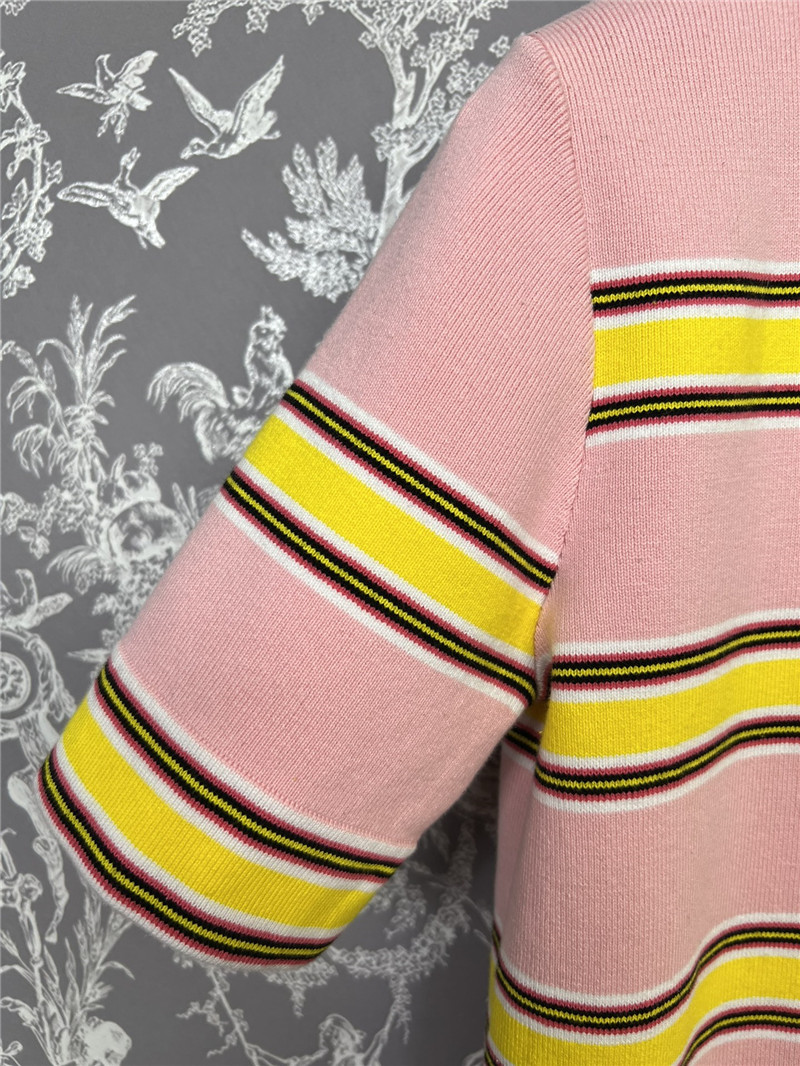 l0vis Vvtt0n lv striped knit short sleeves
