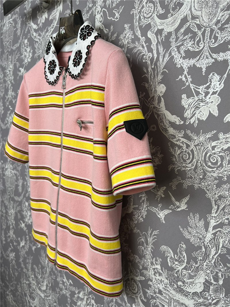 l0vis Vvtt0n lv striped knit short sleeves