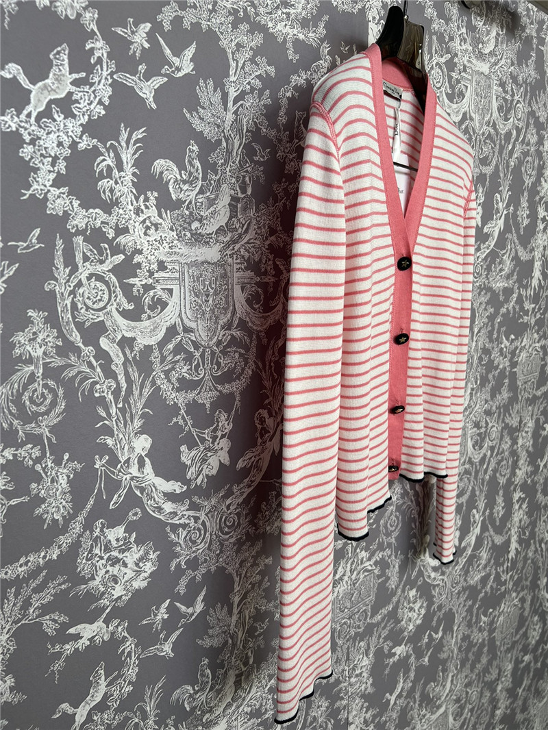 D10r cd striped five-pointed star button knitted cardigan