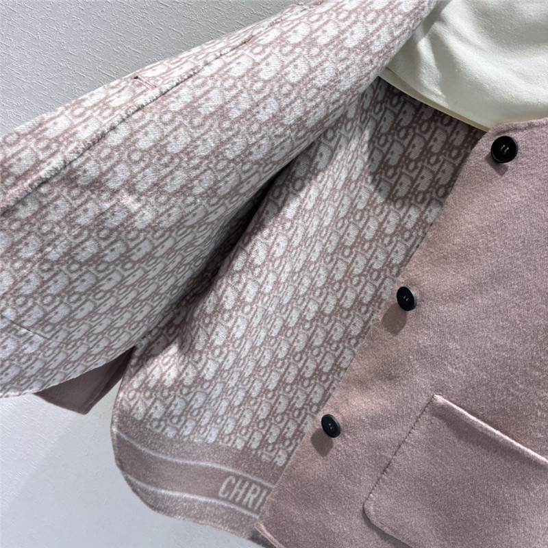 D10r striped letter jacquard jacket