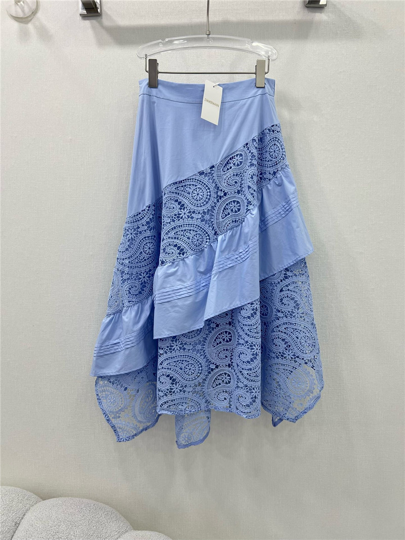 zimm water-soluble lace patchwork irregular skirt