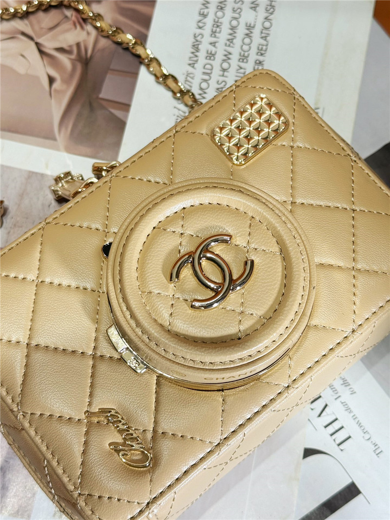 Ch**el beige camera bag