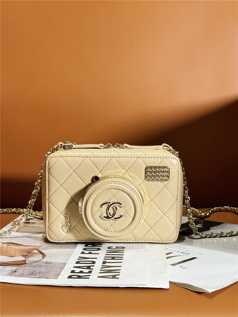 Ch**el beige camera bag