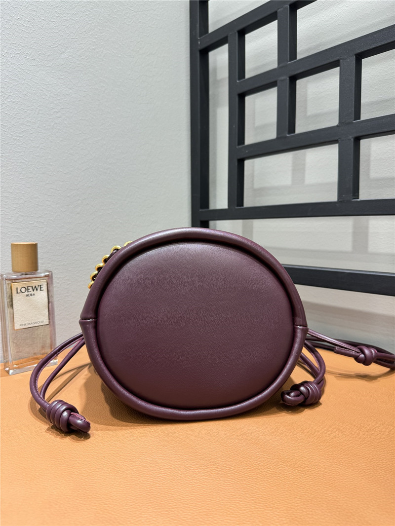 L0ew* flamenco wine red leather bag