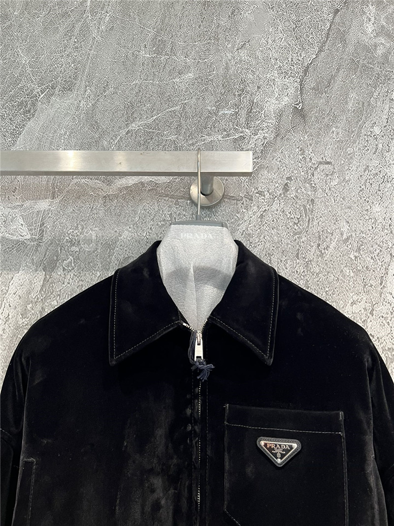 Pra*a velvet short jacket