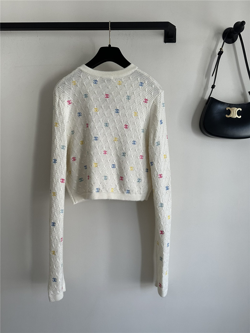 Ch**el color Ch**el embroidery cardigan