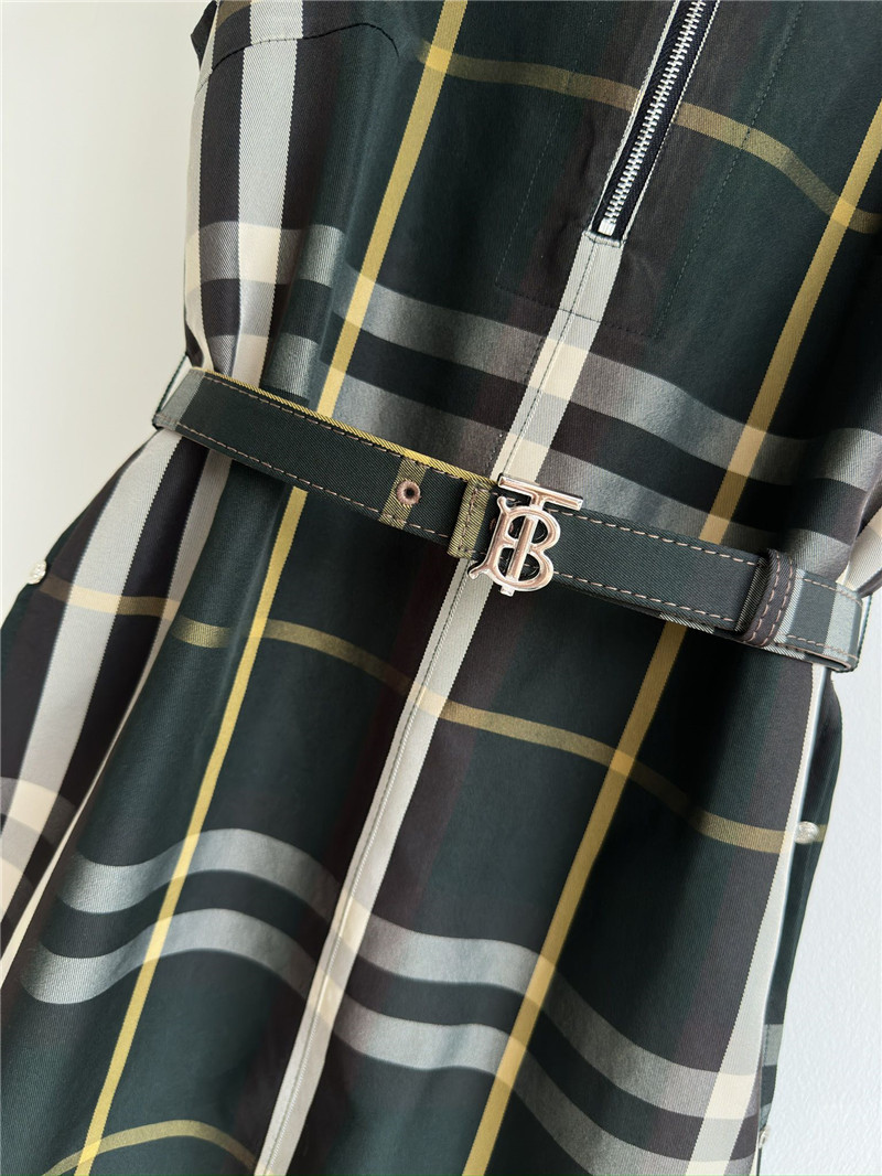 Bv*b*rry ink green check sleeveless vest skirt