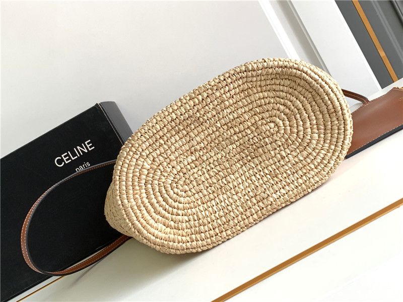 Ce1i*e teen plant cowhide classic basket bag brown