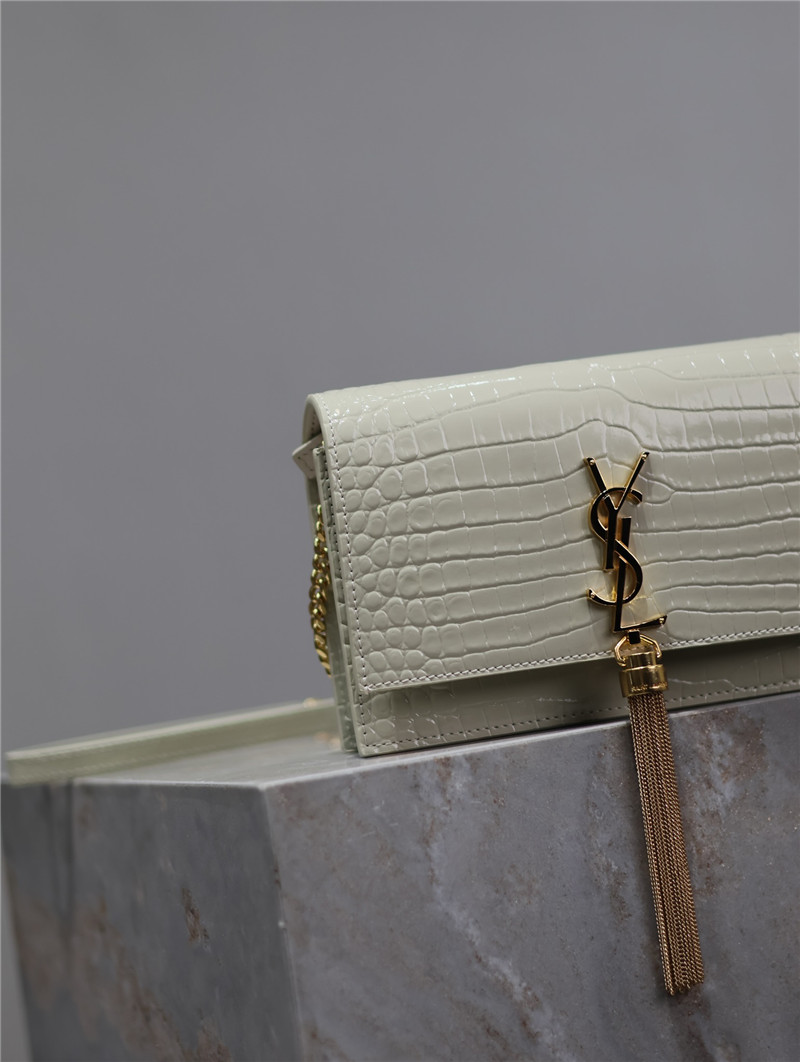 Y51 kate tassel chain bag in white