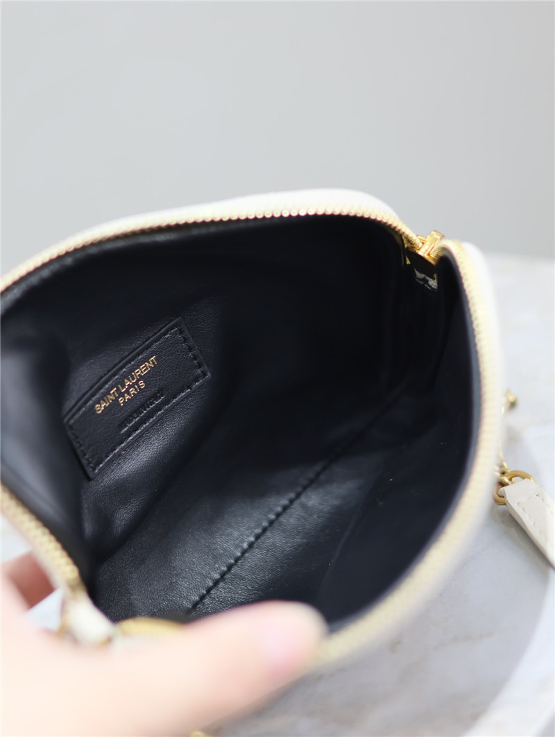 Sa1nt Lau*nt gaby zipped pouch in white