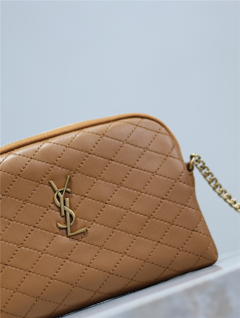 Sa1nt Lau*nt gaby zipped pouch in brown