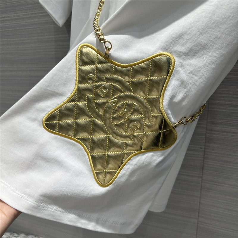 Ch**el star bag pure cotton t-shirt
