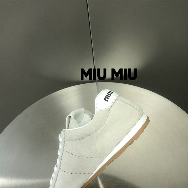 Miu Miu Suede Sneakers in White