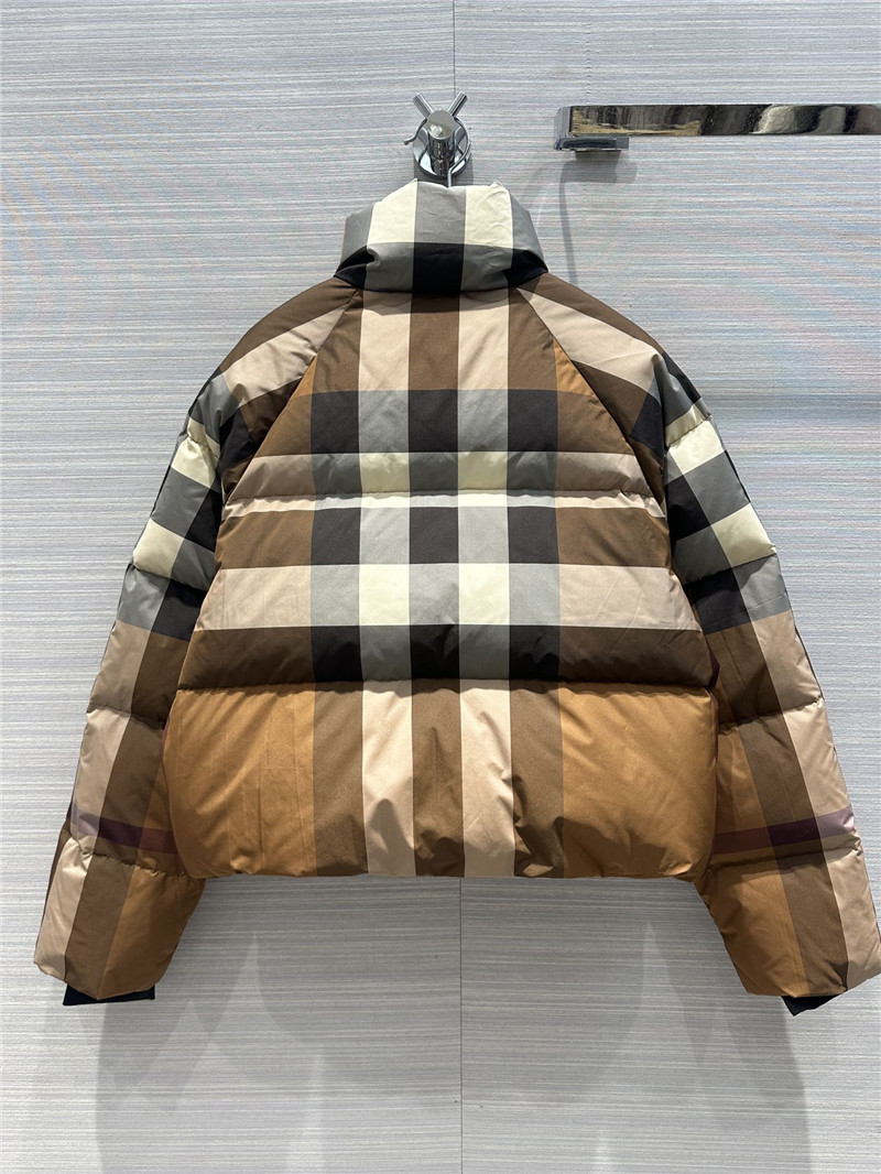 Bv*b*rry birch brown grid down jacket jacket