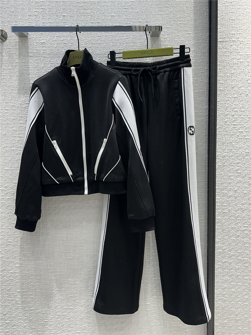 Gvc*1 slim short sweatshirt + straight pants suit