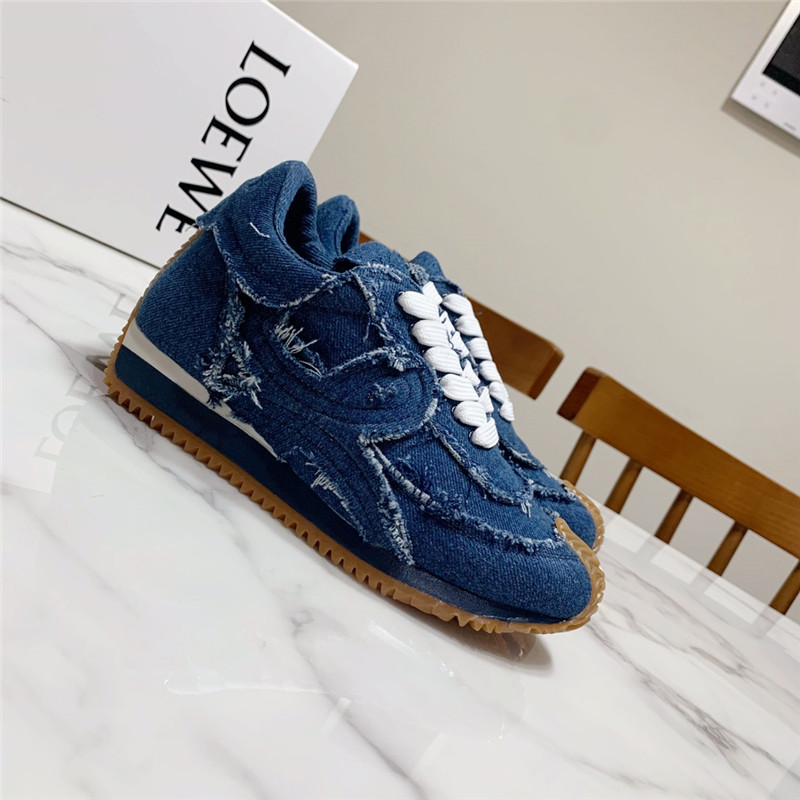L0ew* denim flow runner sneakers