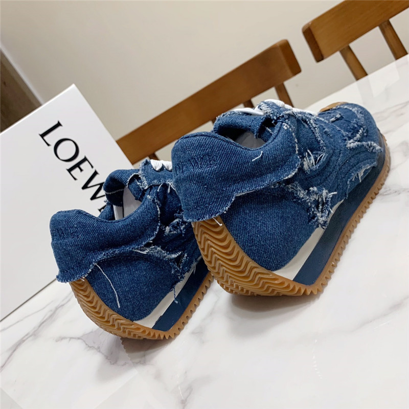 L0ew* denim flow runner sneakers