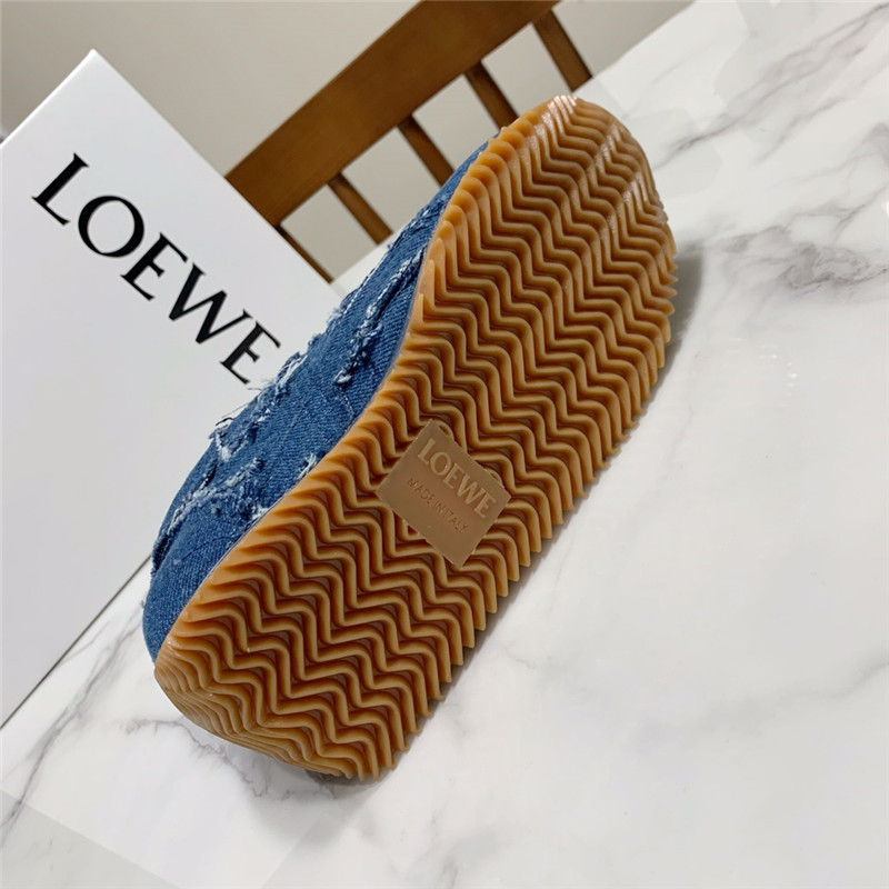 L0ew* denim flow runner sneakers