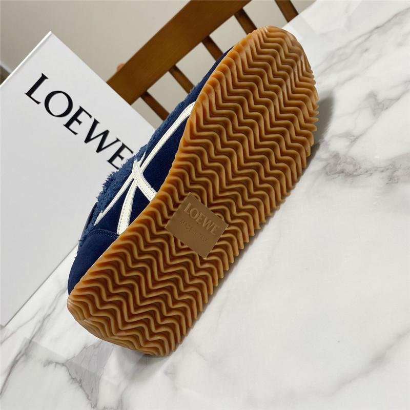L0ew* dark blue flow runner sneakers