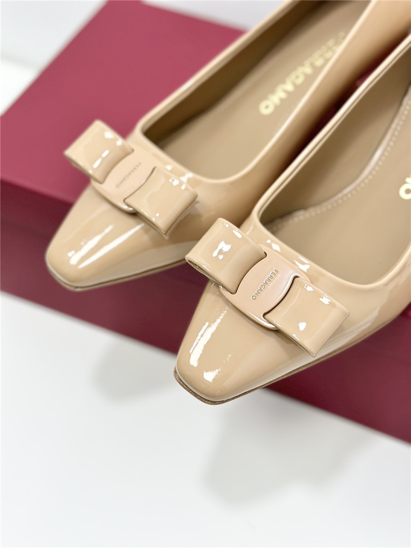 Salvatore Ferragamo bow square toe shoes