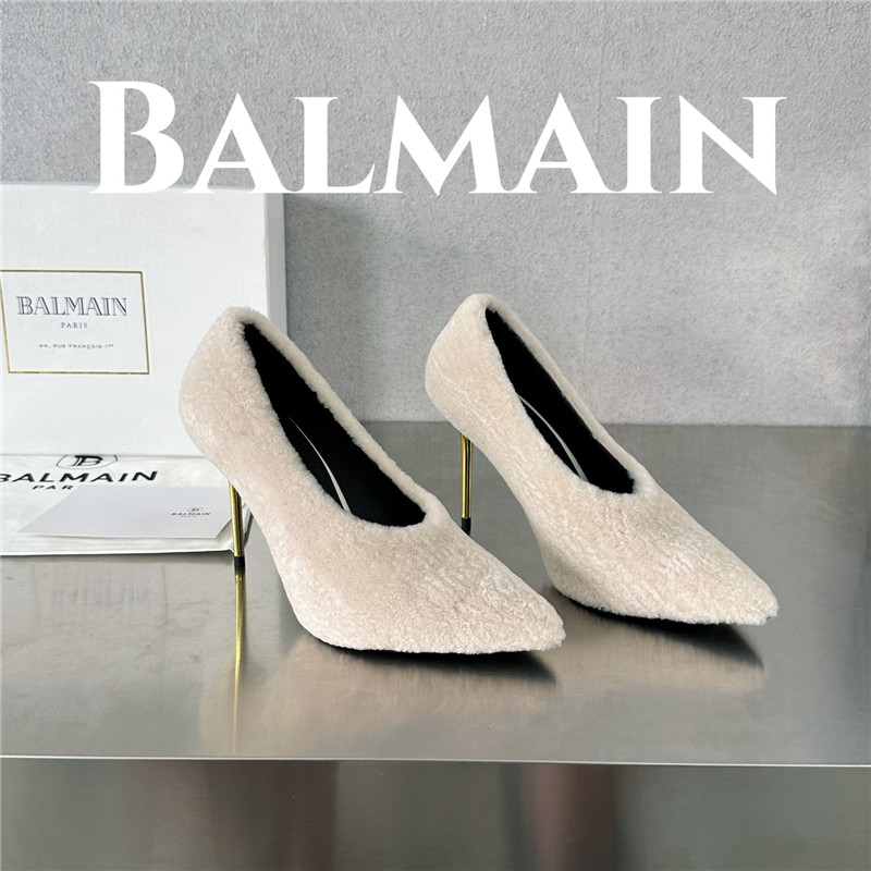 Balmain’s new Ruby lambswool stiletto mules