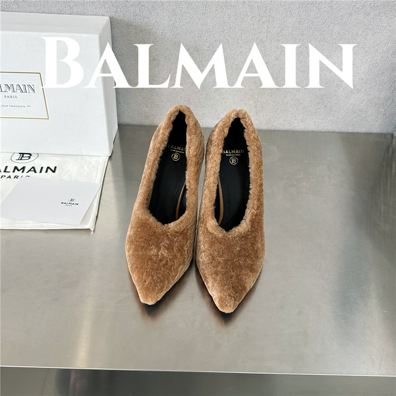 Balmain’s new Ruby lambswool stiletto mules