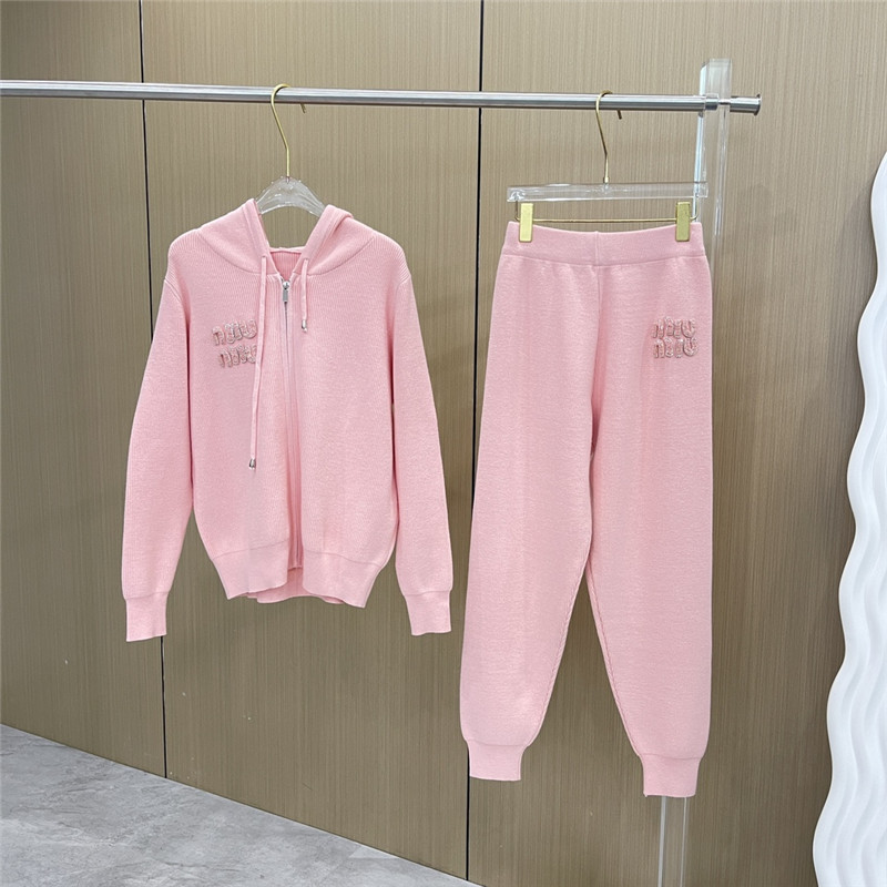 M1um1u hooded knitted suit