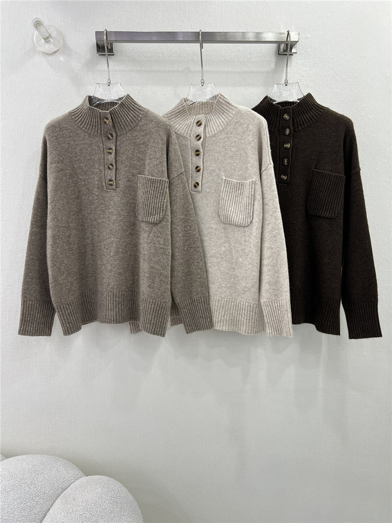 L0r0 P1ana brown cashmere pullover sweater