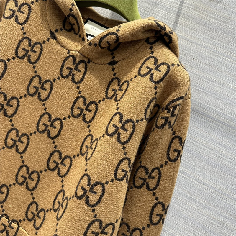 Gvc*1 monogram hooded sweater