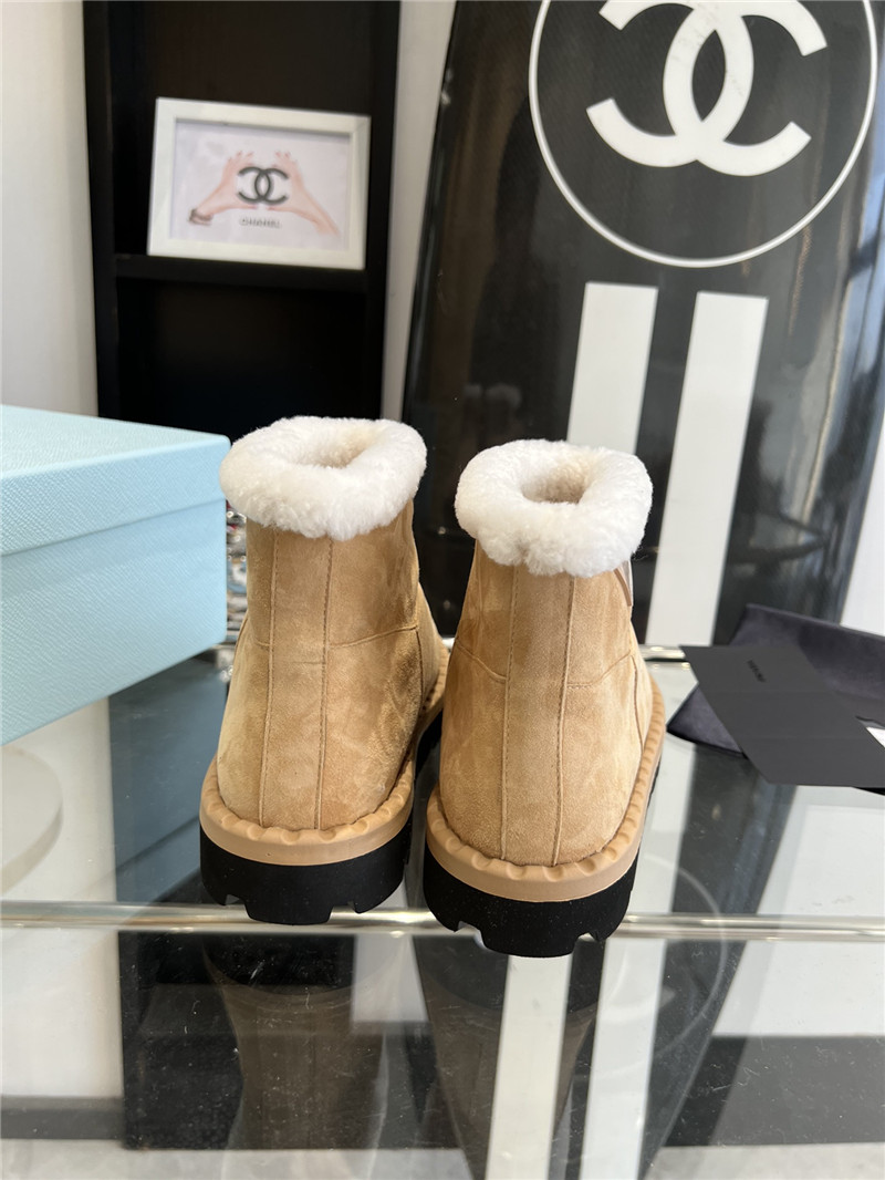 Pra*a triangle-logo suede boots