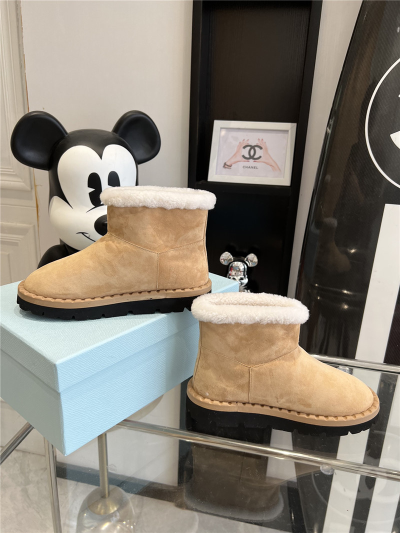 Pra*a triangle-logo suede boots