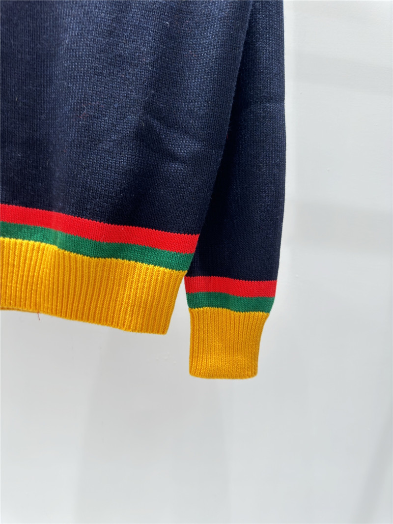 Gvc*1 logo knitted sweater in navy