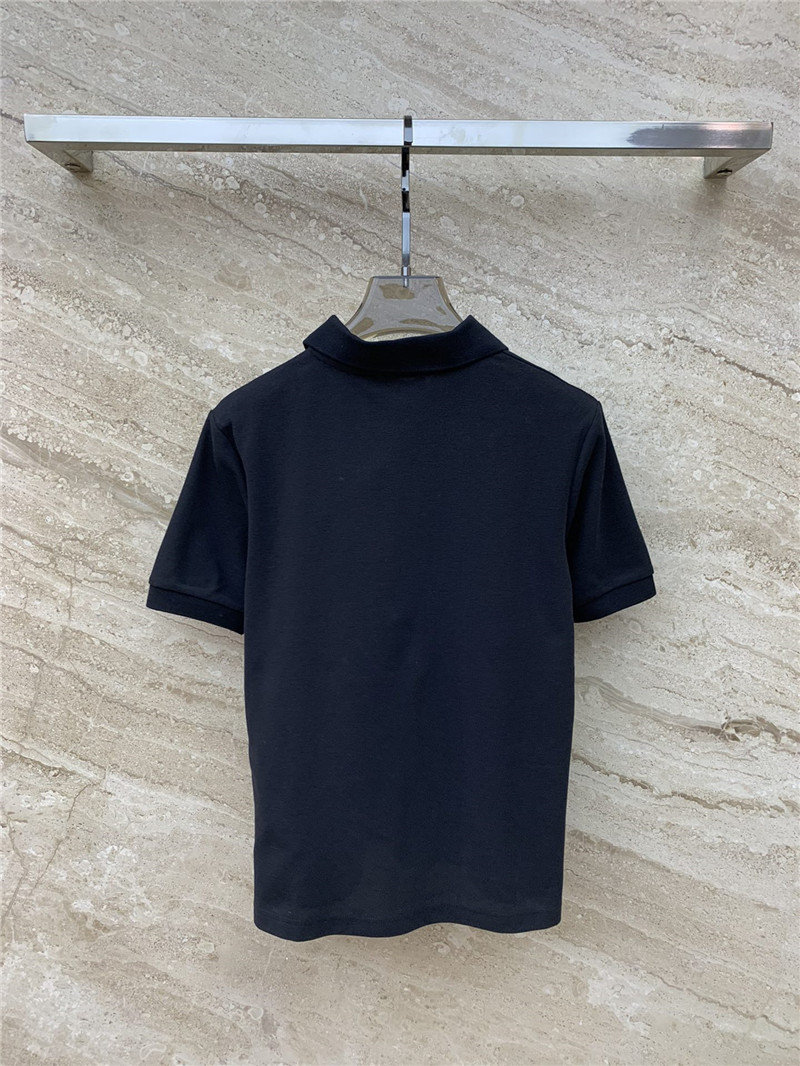 M1um1u logo polo collar short sleeve t-shirt