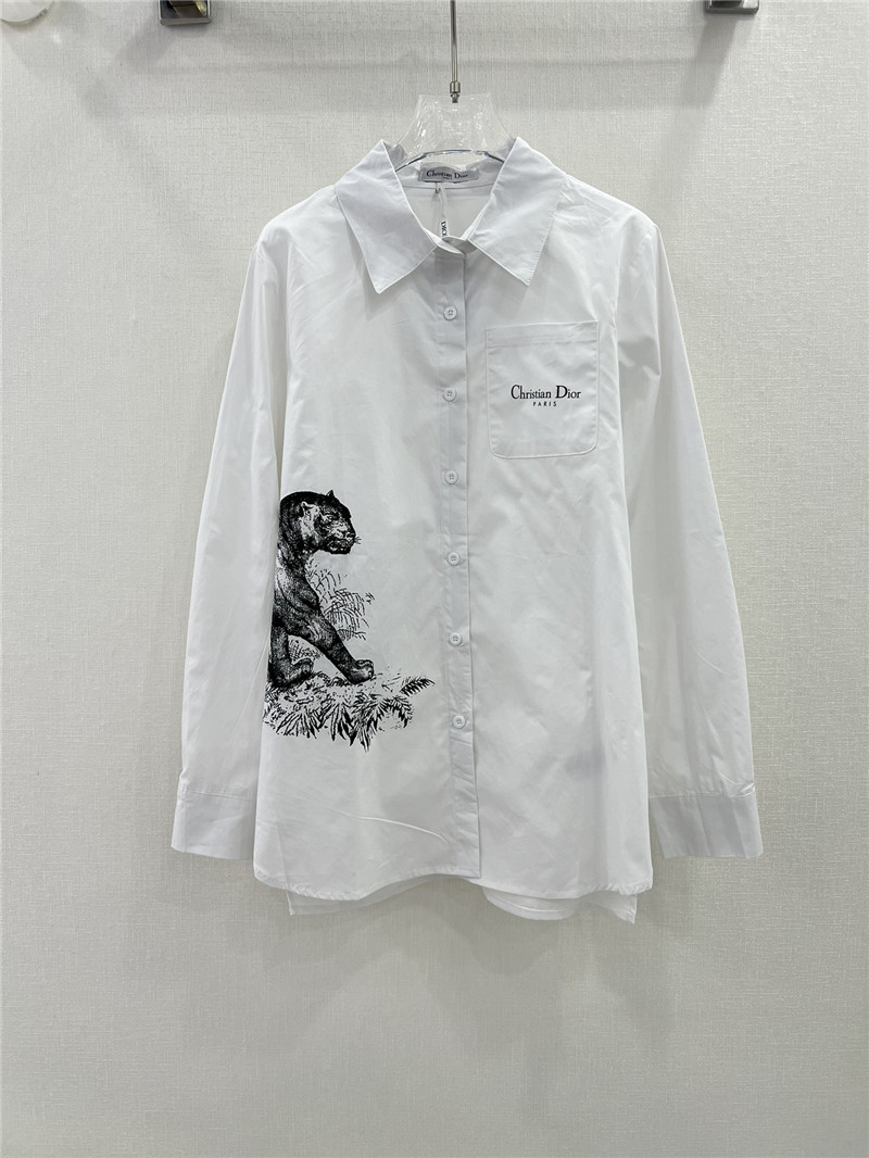 D10r digital print tiger pattern shirt