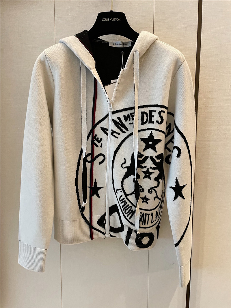 D10r logo hooded wool jacket