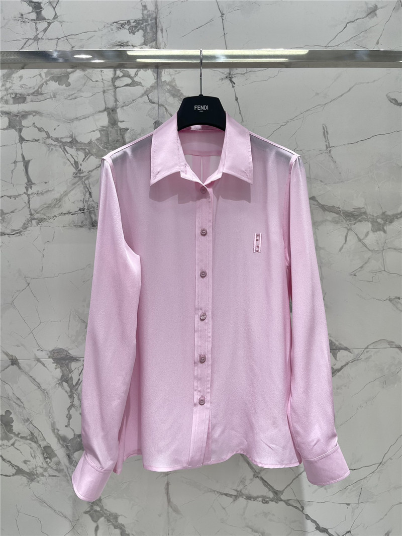 F**di new silk satin striped shirt