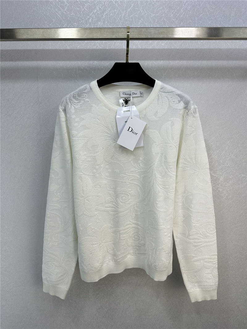 D10r jacquard see-through knit sweater