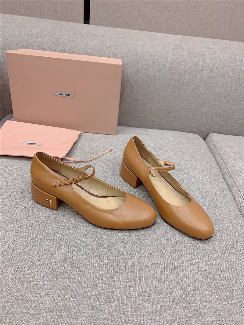 M1um1u new thick heel mary jane shoes