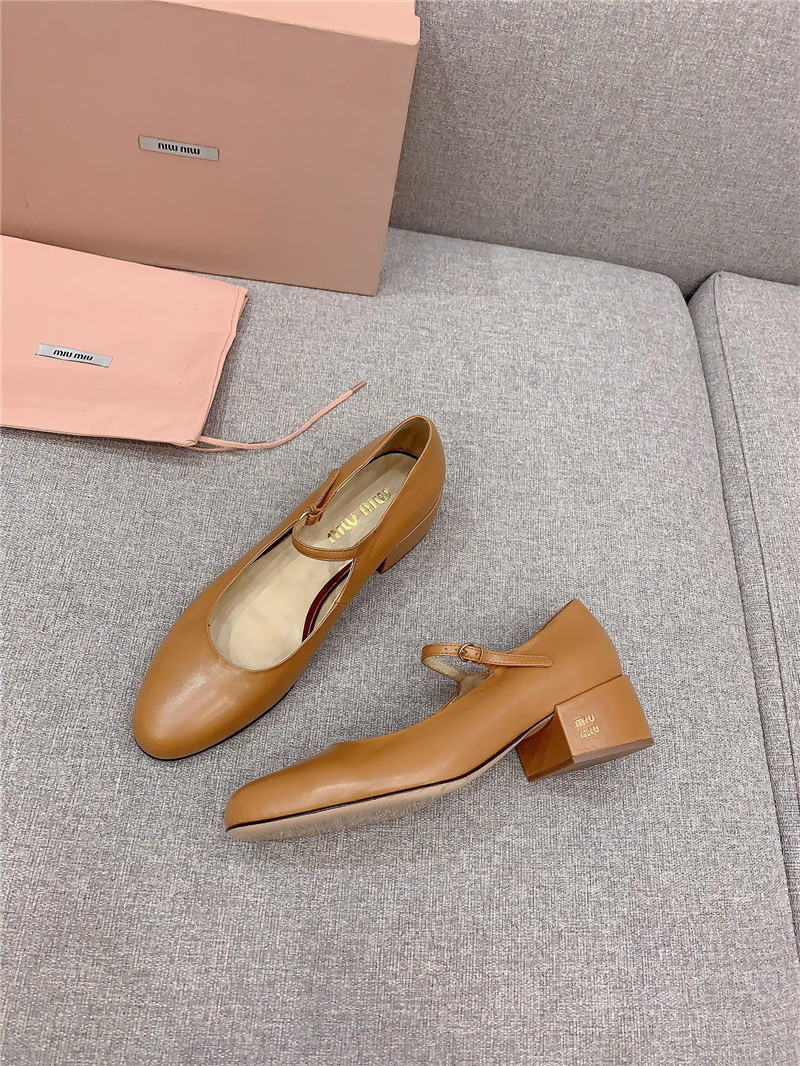 M1um1u new thick heel mary jane shoes
