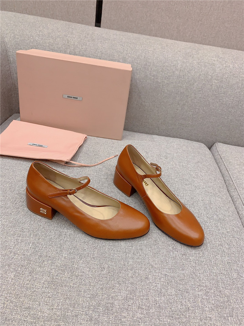 M1um1u new thick heel mary jane shoes