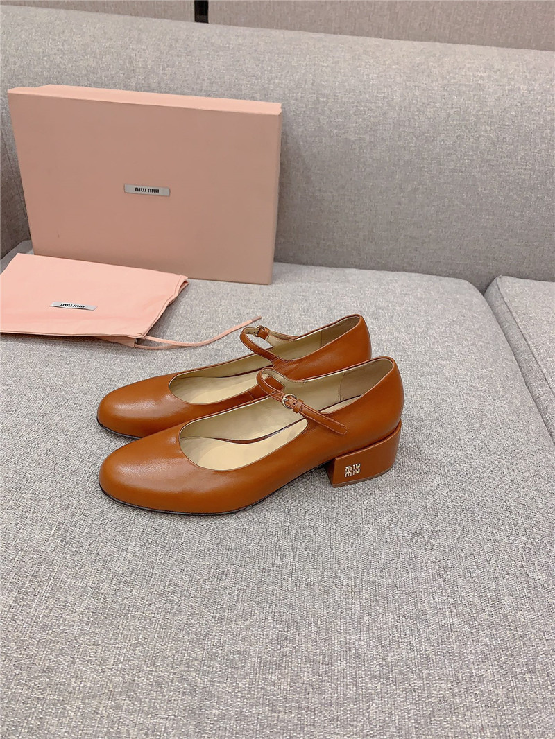 M1um1u new thick heel mary jane shoes