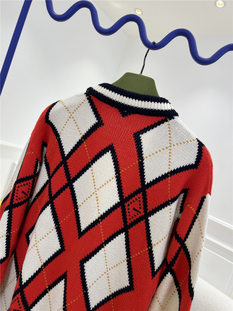 gvc*1 D1am0nd jacquard wool cardigan