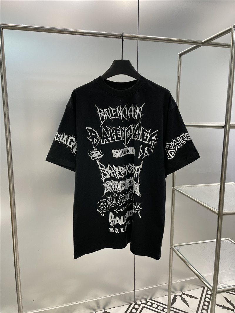 Ba1en*iaga new letter silhouette t-shirt