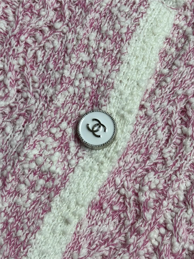 Ch**el color block hollow cardigan