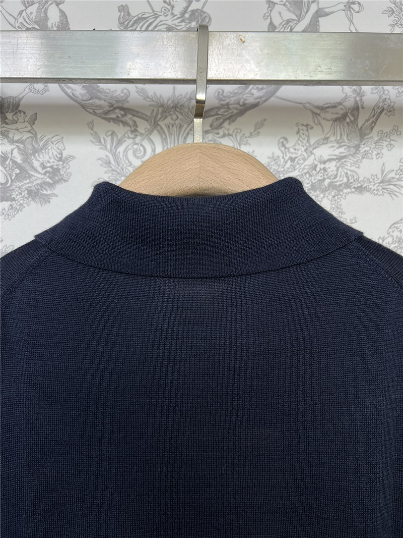 M1um1u new polo collar knitted long sleeves