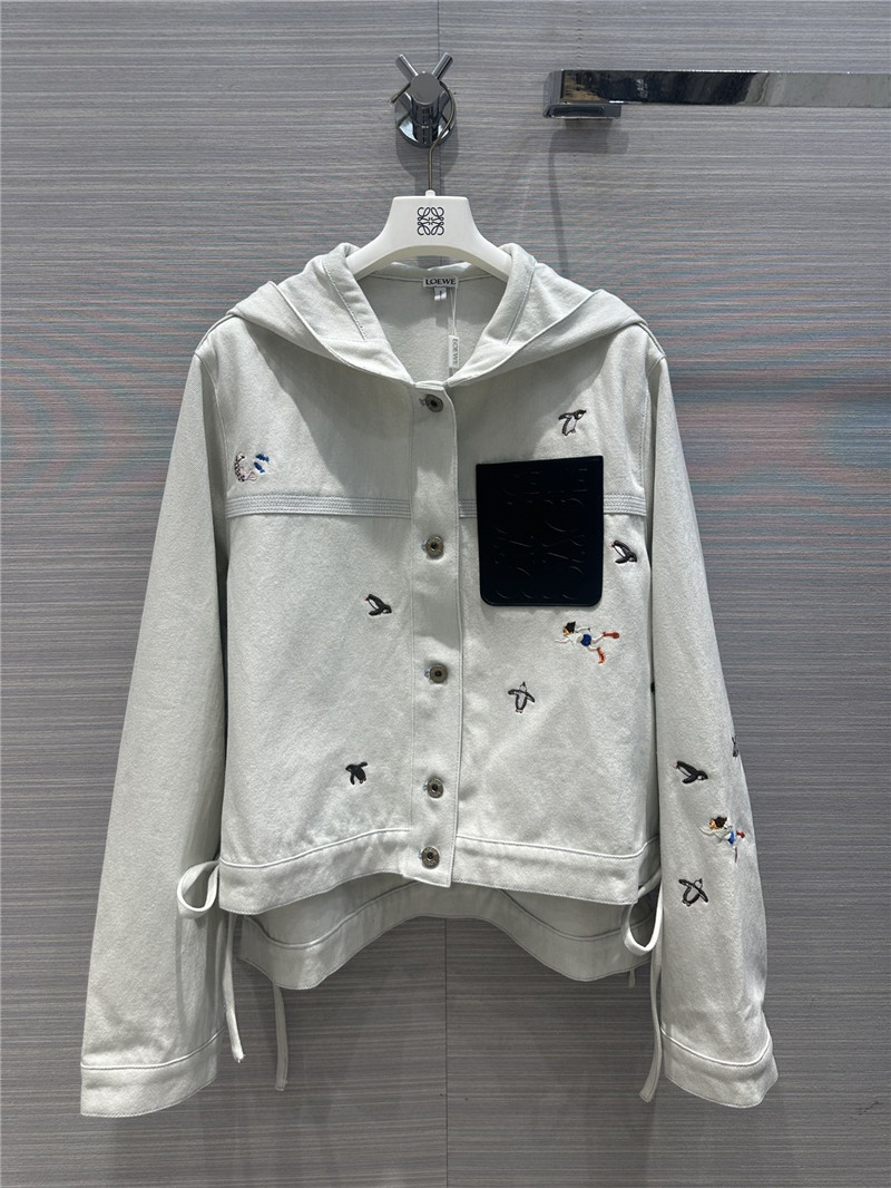 L0ew* bleached denim jacket