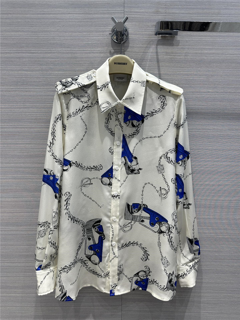 Bv*b*rry printed silk shirt